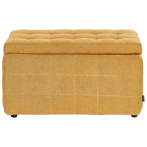 Pouf De Rangement Michigan Tissu Jaune
