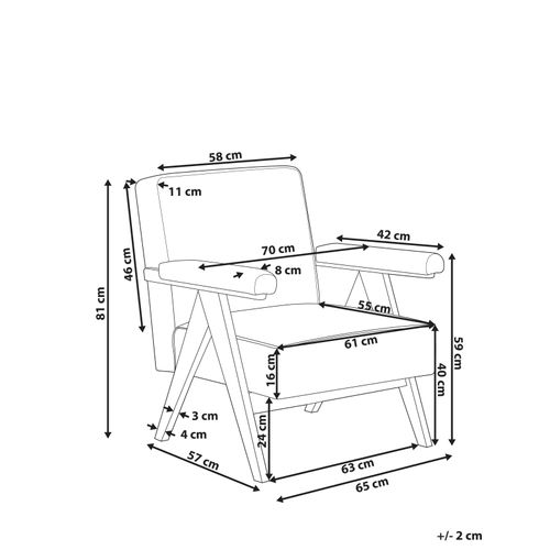 Fauteuil Crème Evje