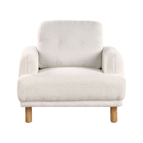 Bouclé Fauteuil Blanc Tuve