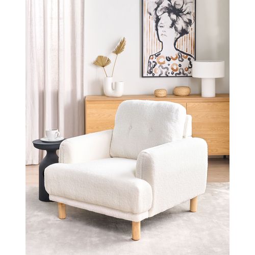 Bouclé Fauteuil Blanc Tuve