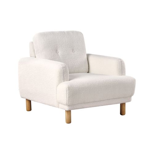 Bouclé Fauteuil Blanc Tuve