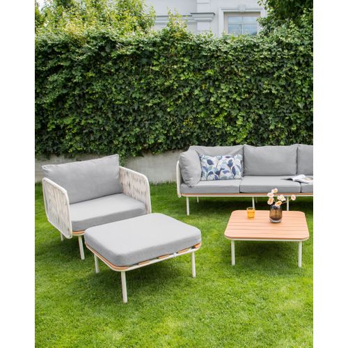 Ottoman De Jardin Senise Métal Gris