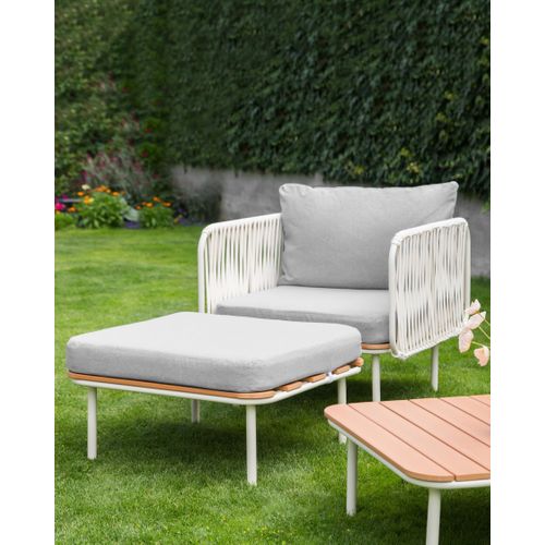 Ottoman De Jardin Senise Métal Gris