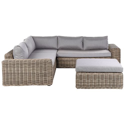 Set De Salon Polyrotin Marron Clair Palermo