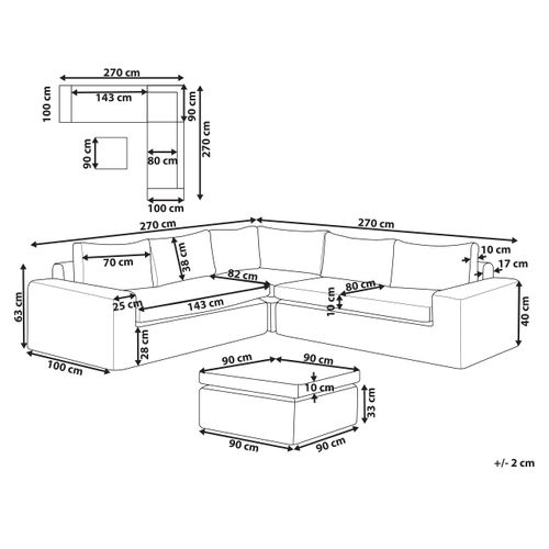 Set De Salon Polyrotin Marron Clair Palermo