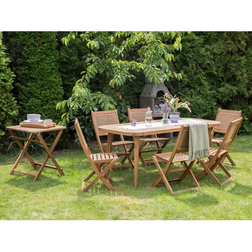 Salle à Manger De Jardin 6 Places Paraggi Bois D'acacia Certifié Naturel