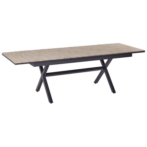 Table De Salle à Manger De Jardin Extensible Fanes 184/242 Cm 90 Cm Métal Gris Graphite