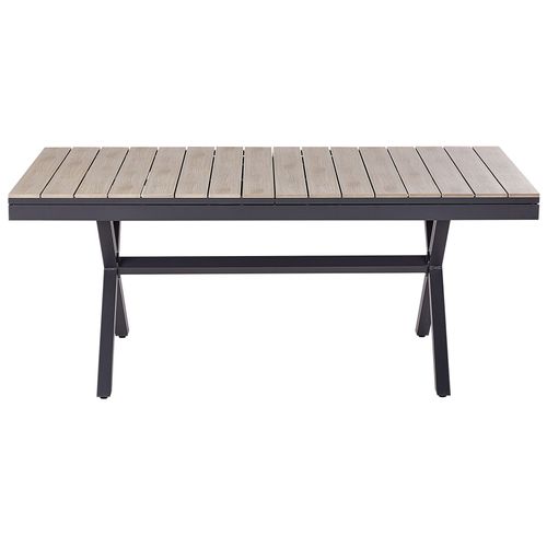 Table De Salle à Manger De Jardin Extensible Fanes 184/242 Cm 90 Cm Métal Gris Graphite