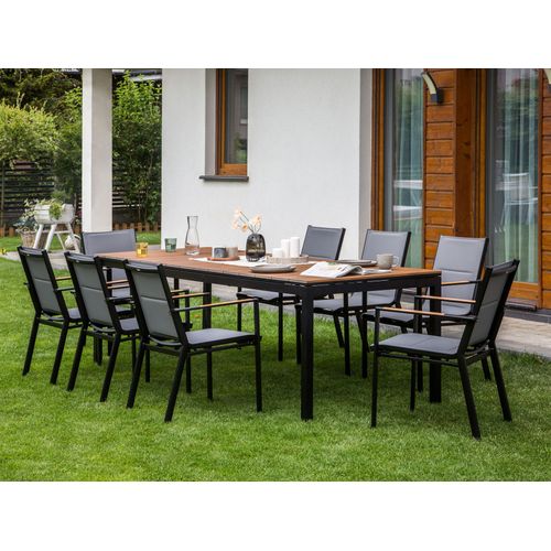 Table De Salle à Manger De Jardin Extensible Tofane 198/248 Cm 90 Cm Marron