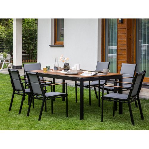 Table De Salle à Manger De Jardin Extensible Tofane 198/248 Cm 90 Cm Marron