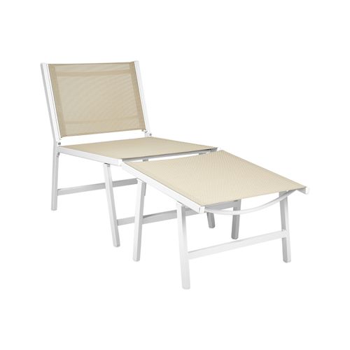 Chaise De Jardin Marceddi Métal Blanc/beige
