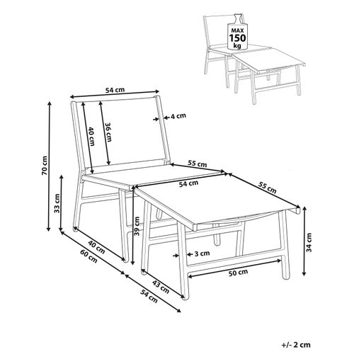 Chaise De Jardin Marceddi Métal Blanc/beige