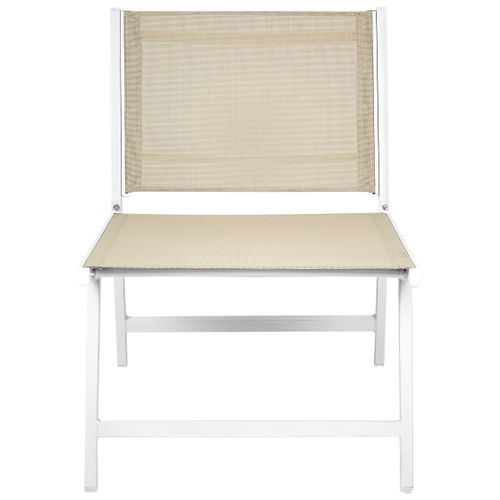 Chaise De Jardin Marceddi Métal Blanc/beige