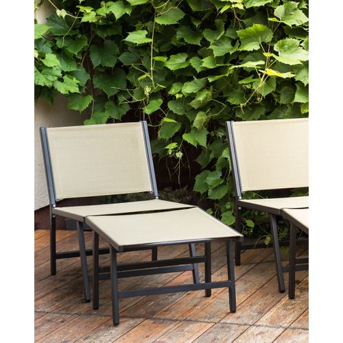Lot De 2 Chaises De Jardin Marceddi Métal Beige