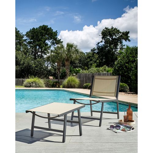 Lot De 2 Chaises De Jardin Marceddi Métal Beige