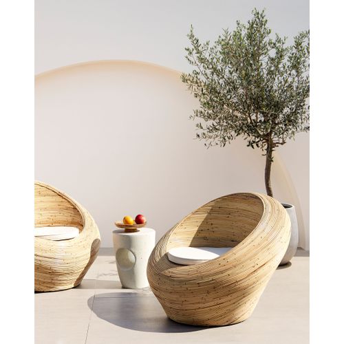 Ensemble De 2 Fauteuils De Jardin Maiori Rotin Naturel