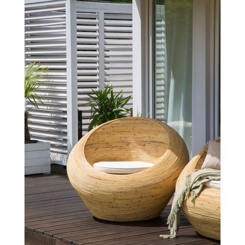 Ensemble De 2 Fauteuils De Jardin Maiori Rotin Naturel