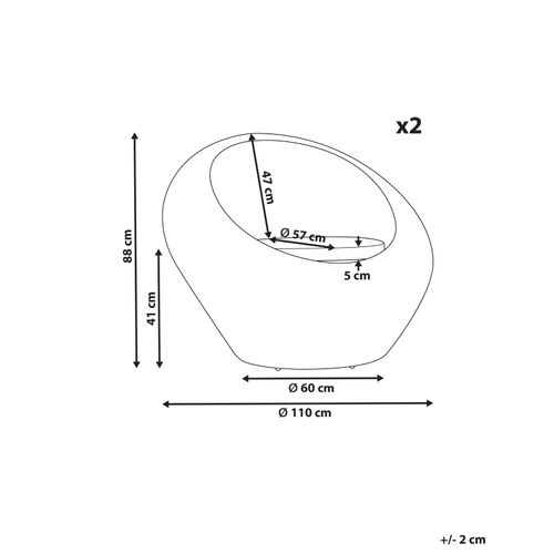 Ensemble De 2 Fauteuils De Jardin Maiori Rotin Naturel