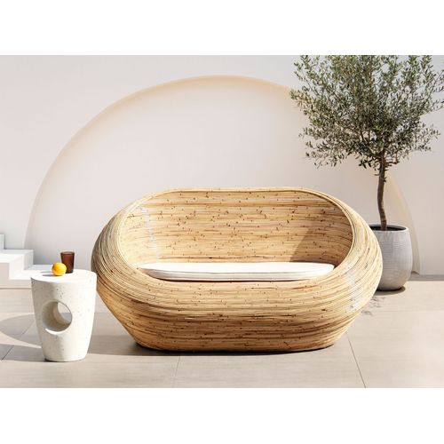 Canapé De Jardin 2 Places Maiori Rotin Naturel