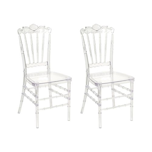 Lot De 2 Chaises De Salle à Manger Mendon Transparent