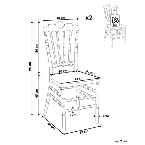 Lot De 2 Chaises De Salle à Manger Mendon Transparent