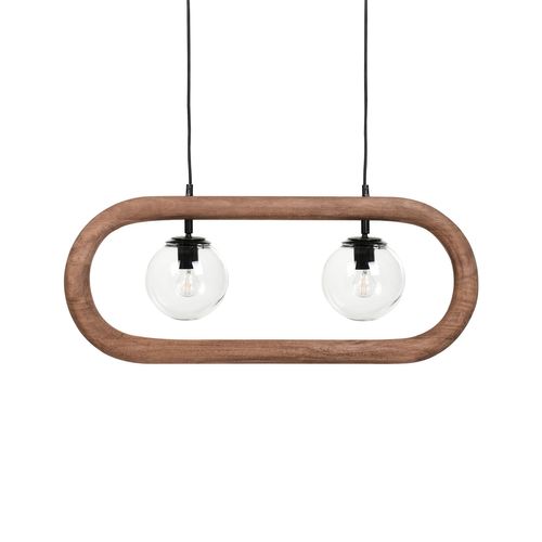Lampe Suspension Ayensu Bois De Manguier Marron Foncé