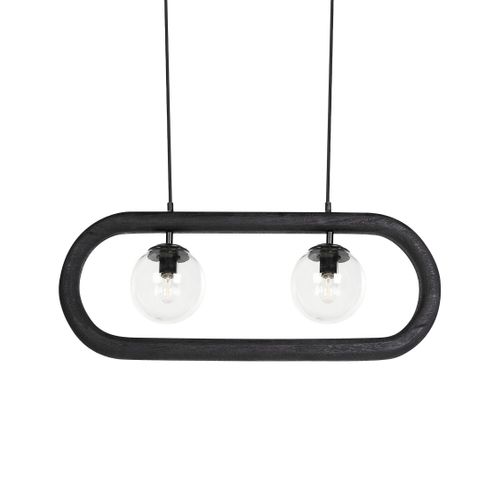 Lampe Suspension Ayensu Bois De Manguier Noir
