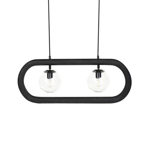 Lampe Suspension Ayensu Bois De Manguier Noir
