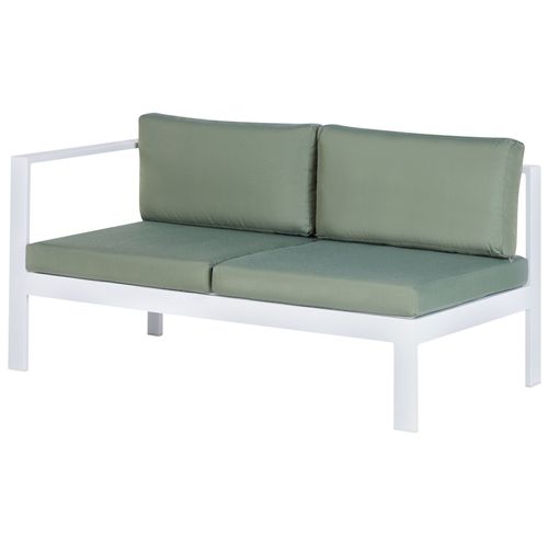 Ensemble De Canapés D'angle De Jardin 5 Places Messina Côté Gauche Métal Vert