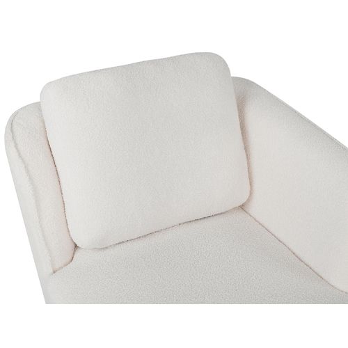 Chaise Longue Côté Gauche Artheze Bouclé Blanc Cassé