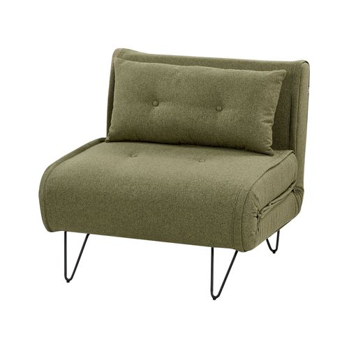 Fauteuil Convertible Vestfold Tissu Vert Olive
