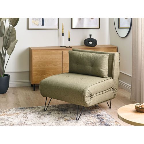 Fauteuil Convertible Vestfold Tissu Vert Olive