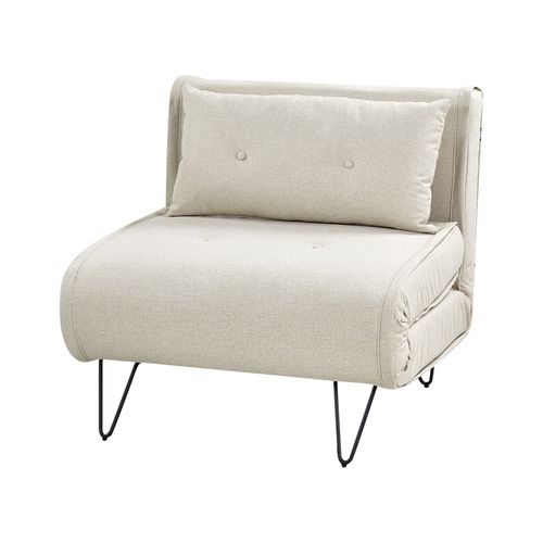 Fauteuil Convertible Vestfold Tissu Beige Clair