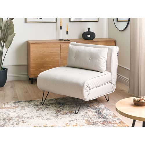 Fauteuil Convertible Vestfold Tissu Beige Clair
