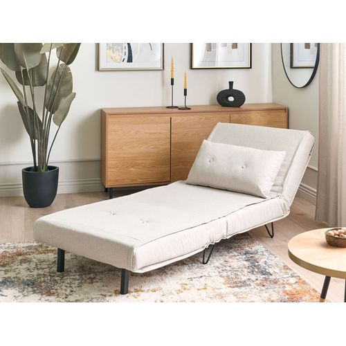 Fauteuil Convertible Vestfold Tissu Beige Clair