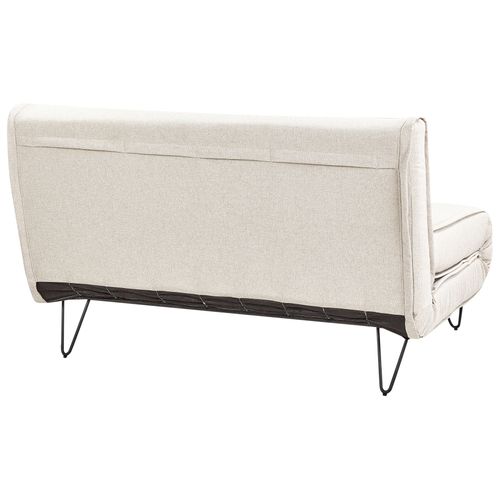 Canapé-lit 2 Places Vestfold Tissu Beige Clair