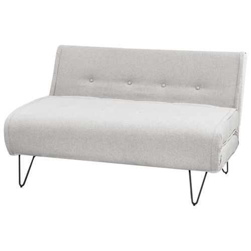 Canapé-lit 2 Places Vestfold Tissu Gris Clair