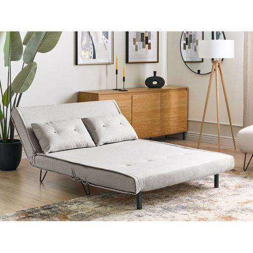 Canapé-lit 2 Places Vestfold Tissu Gris Clair