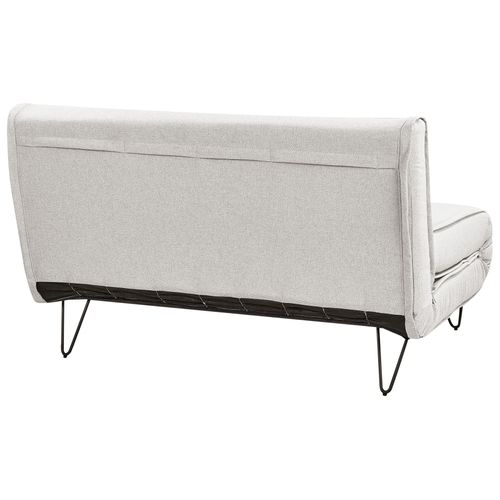 Canapé-lit 2 Places Vestfold Tissu Gris Clair