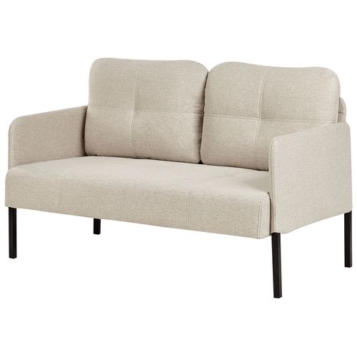 Banc Rembourré 2 Places Lahti Tissu Beige Clair