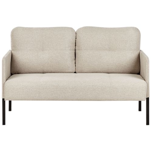 Banc Rembourré 2 Places Lahti Tissu Beige Clair