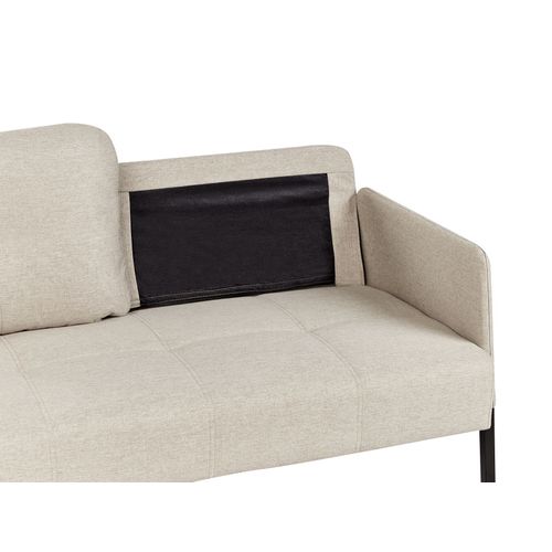 Banc Rembourré 2 Places Lahti Tissu Beige Clair
