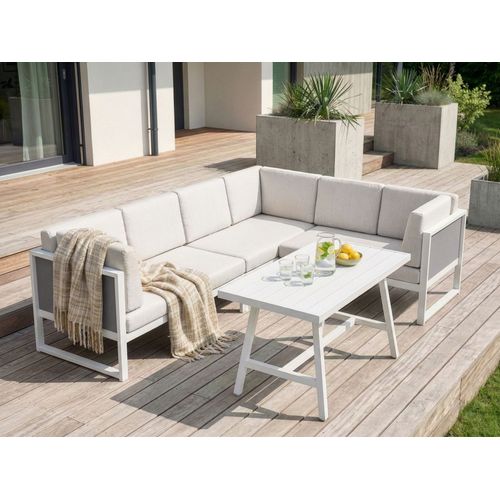 Ensemble De Housses De Coussins D'extérieur Castella Blanc Cassé