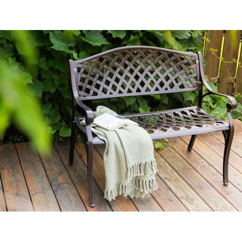 Banc De Jardin Staggia 104 Cm Métal Marron
