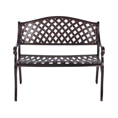 Banc De Jardin Staggia 104 Cm Métal Marron