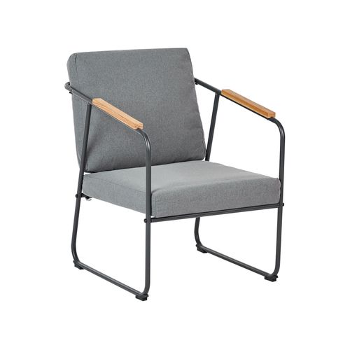 Ensemble De Salon De Jardin Avec Table 4 Places Vezzana Métal Gris