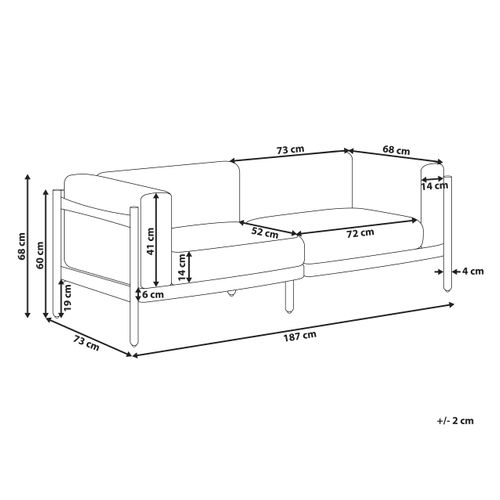 Canapé De Jardin 2 Places Ferretti Beige Clair
