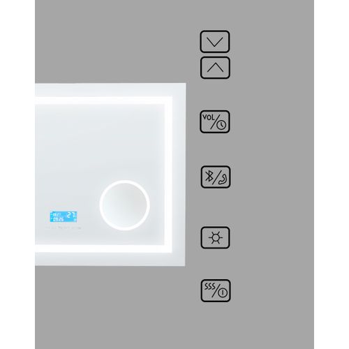 Miroir De Salle De Bain LED Thaix 80 Cm 60 Cm Argenté