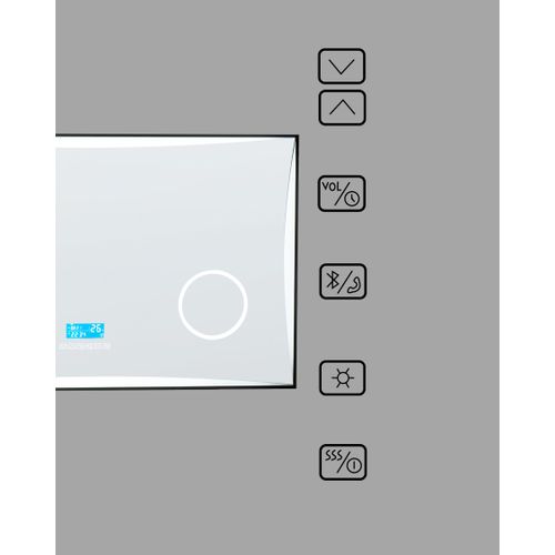 Miroir De Salle De Bain LED Onlay 100 Cm 60 Cm Argenté