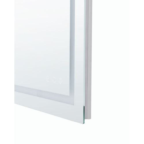 Miroir De Salle De Bain LED Prenois 80 Cm 60 Cm Argenté